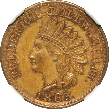 Five Mint State Civil War tokens certified by NGC