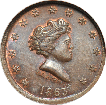 Five Mint State Civil War tokens certified by NGC