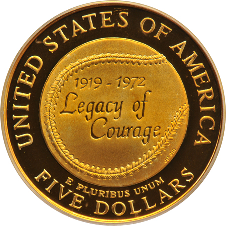 1997-W Jackie Robinson $5 PCGS PR-69DCAM