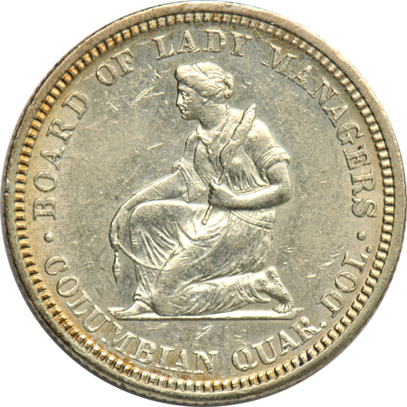 Four US quarter type coins