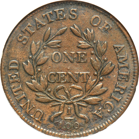 Four certified copper type coins