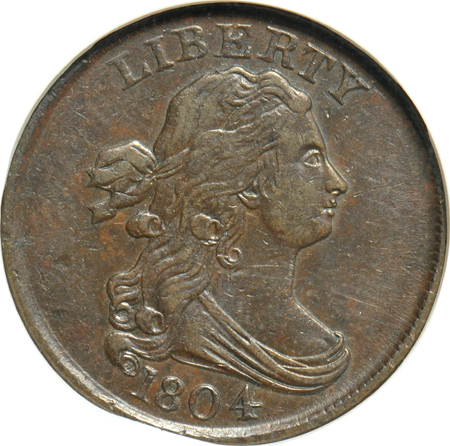 Four certified copper type coins