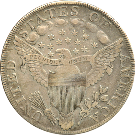 1798 Pointed 9, 4 Lines, High 8 VF