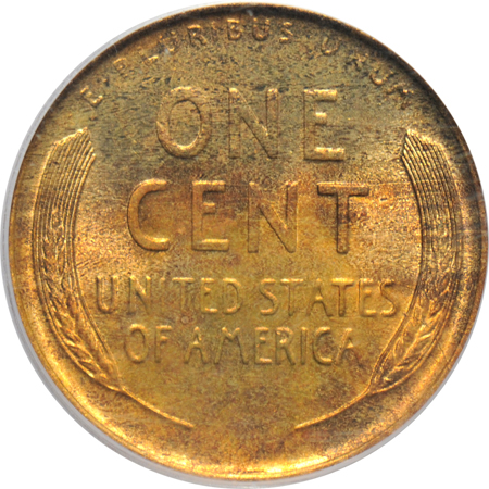 1909-S Lincoln PCGS MS-65RD (yellow-green label)