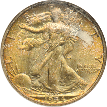 1934 NGC MS-66, and a second 1934 ANACS MS-66