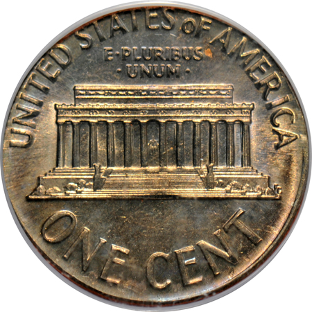1965 Lincoln cent struck on a 10C Planchet