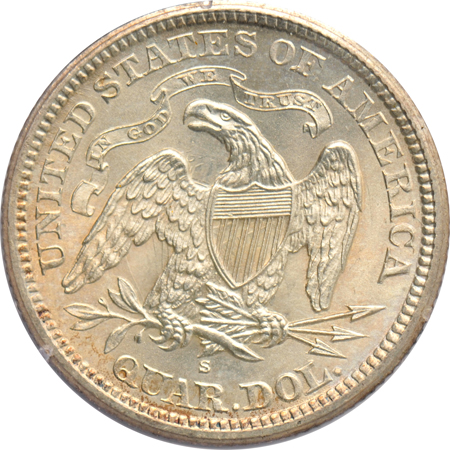 1866-S PCGS MS-66 (rattler)