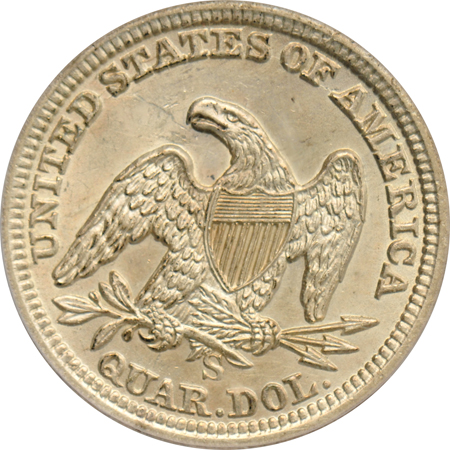 1862-S PCGS MS-62 Gold-CAC