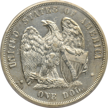 1872 J-1205 Silver Dollar PCGS PR-58