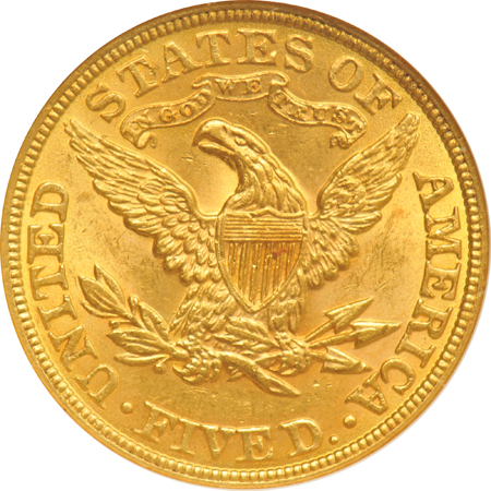 Four certified UNC Liberty half-eagles