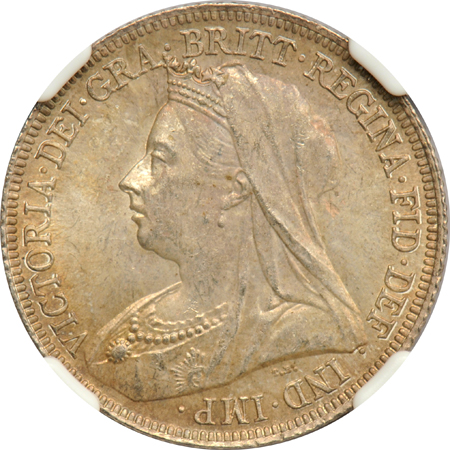 Great Britain - Collection of ten Uncirculated late 19th and early 20th century coins, all NGC