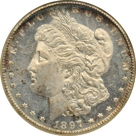 1888-O PCGS MS-63PL (green label), 1897-S ANACS MS-62 DMPL, and a 1900-S ANACS MS-62 PL