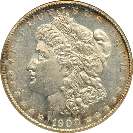 1888-O PCGS MS-63PL (green label), 1897-S ANACS MS-62 DMPL, and a 1900-S ANACS MS-62 PL