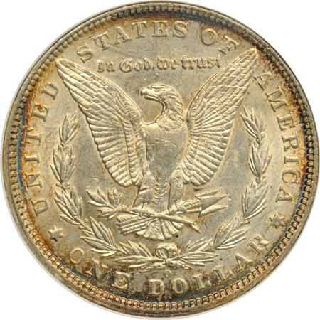 1888-O MS-65, and an 1894-O AU-58, both ANACS