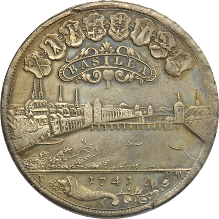 Multiple - Pair of City View Thalers.  1741 Swiss Canton Basel, and a 1793 Regensburg