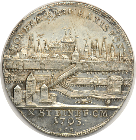 Multiple - Pair of City View Thalers.  1741 Swiss Canton Basel, and a 1793 Regensburg