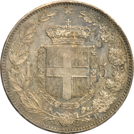 Multiple - 1878 Italy Kingdom 5 Lire, and a 1913A Prussia 5 Mark, both Proof