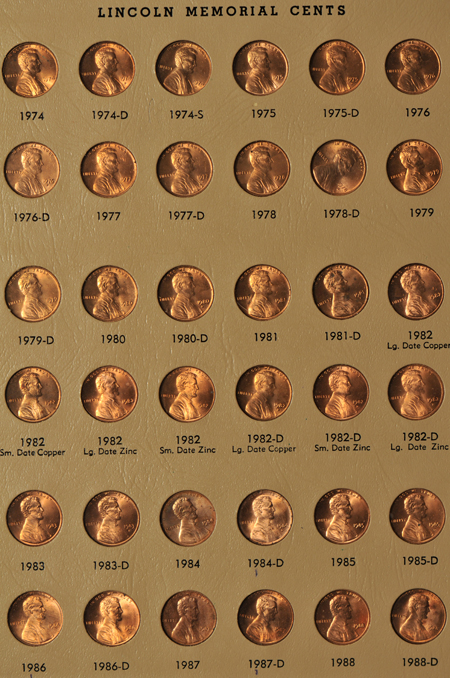 Complete collection of Lincoln cents, 1909 through 2008-S, including proof-only issues, in two Dansco albums