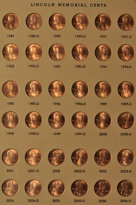 Complete collection of Lincoln cents, 1909 through 2008-S, including proof-only issues, in two Dansco albums