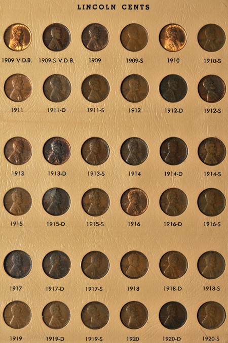 Complete collection of Lincoln cents, 1909 through 2008-S, including proof-only issues, in two Dansco albums