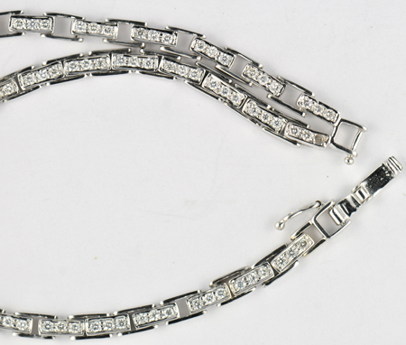 18K White Gold Diamond Bracelet
