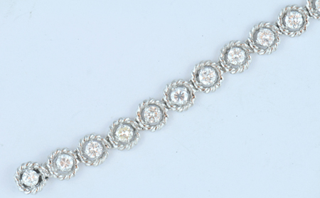 18K White Gold Diamond Bracelet