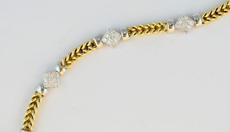 18K Two-Tone Diamond Bracelet