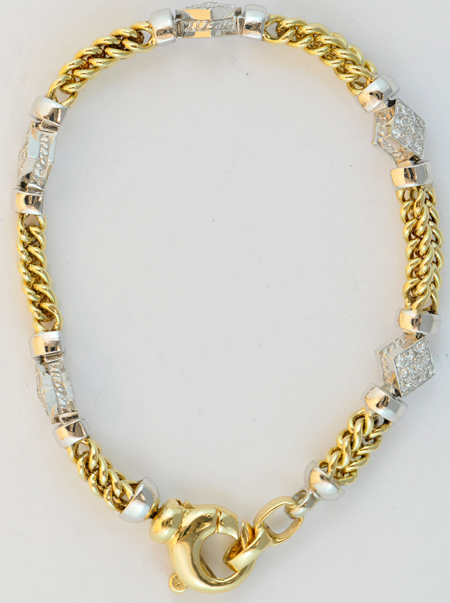 18K Two-Tone Diamond Bracelet