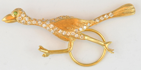 14K Road Runner Pin