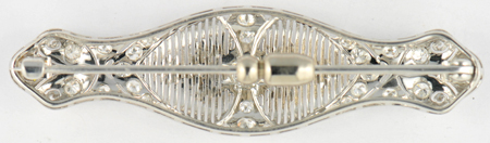 Platinum Art Deco Bar Pin