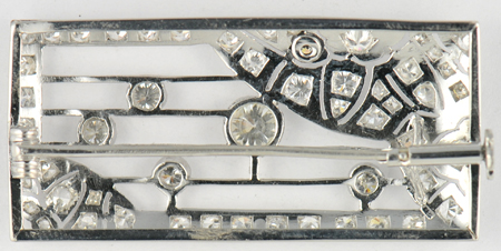 Platinum Art Deco Pin