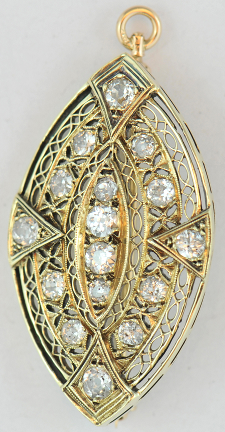 14K Yellow Gold Vintage Pin