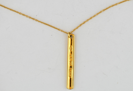 18K Tiffany and Co Bar Necklace