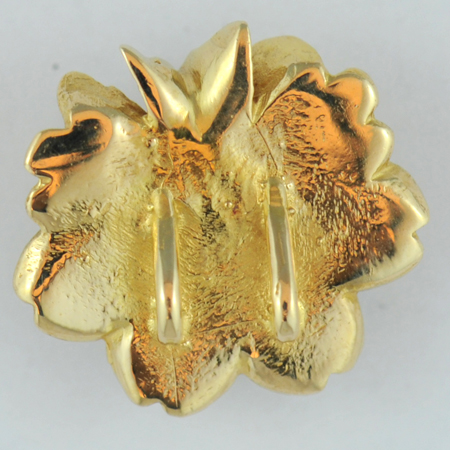 14K Yellow Gold Diamond Flower Pendant