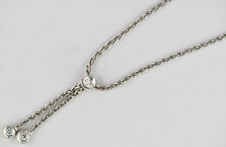 18K White Gold Diamond Necklace