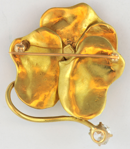 Yellow Gold Flower Pins