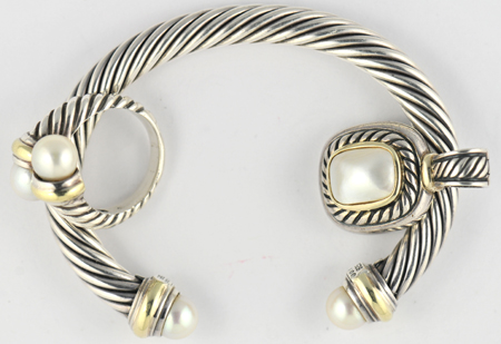 David Yurman Bracelet, Ring and Pendant 
