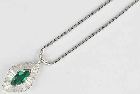 Diamond and Emerald Jewelry Set