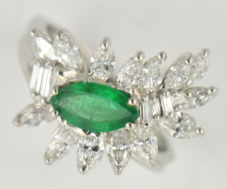 Diamond and Emerald Jewelry Set