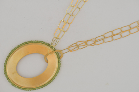 18K Yellow Gold Peridot Necklace