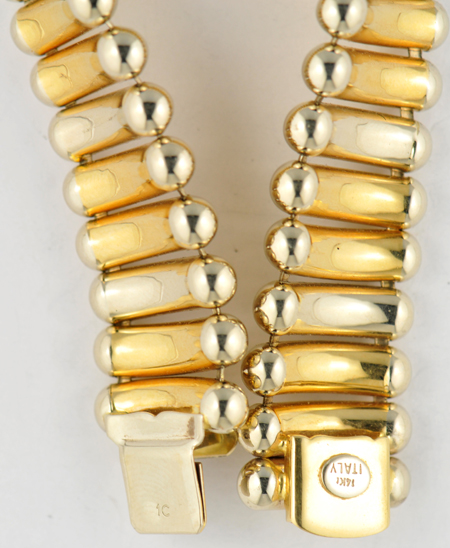 14K Retro Necklace and Bracelet Set