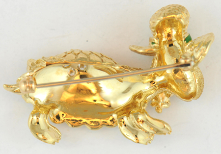 14K Yellow Gold Dan Frere Turtle Pin