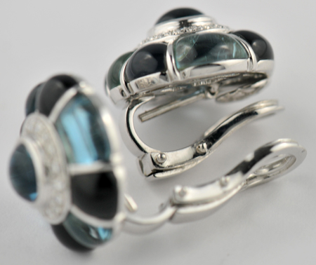 18K White Gold Ring and Earring Set