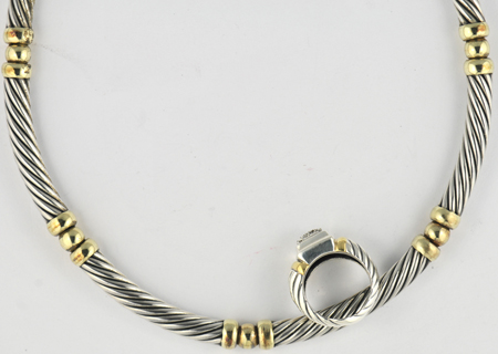 David Yurman Choker and Ring 