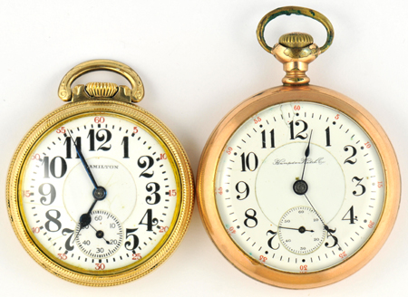 Seven 21-Jewel Men’s Pocket Watches