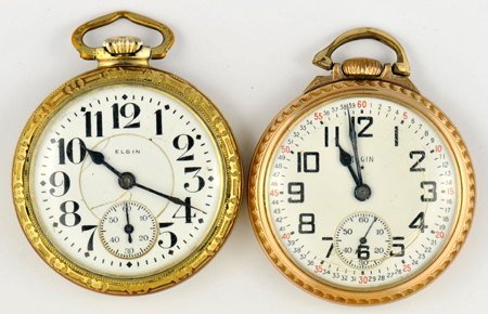 Eight 21-Jewel Men’s Pocket Watches 