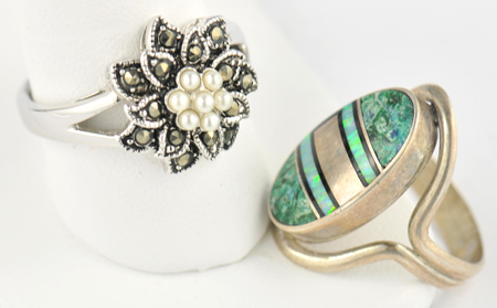 Sterling Silver Rings and Earrings