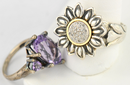 Sterling Silver Rings and Earrings