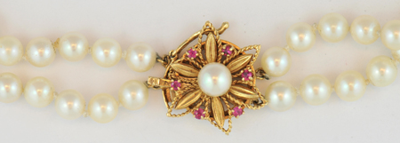 14K Yellow Gold Set of Pearl Necklaces and Bracelet 