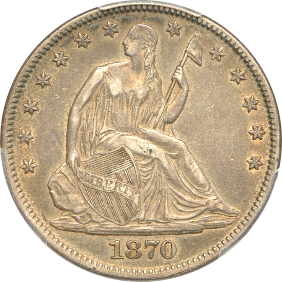 Two 1870, XF-45 and AU-50, both PCGS